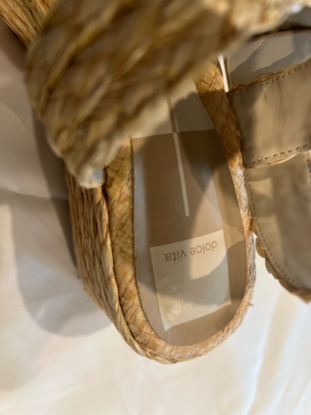 Dolce Vita Natural Braided Platform Espadrille Sandals - Picture 4 of 7